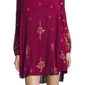 Free People Embroidered Tunic Dress Size M